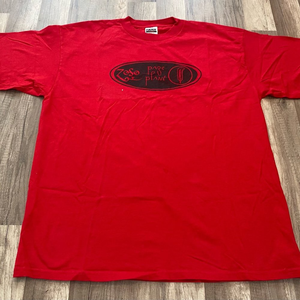 Vintage Led Zeppelin Zoso Page Plant Tour Crew Tee